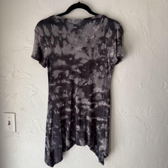 Tryst Y2k Whimsigoth Tunic Shirt Small Tie Dye Asymmetrical Hem Short Sleeve - Picture 8 of 8